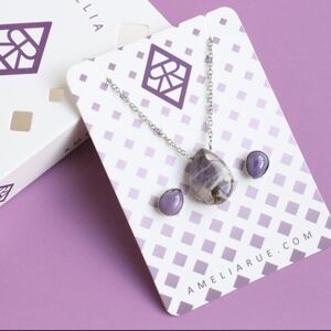 Amelia Rue Amethyst Necklace Set